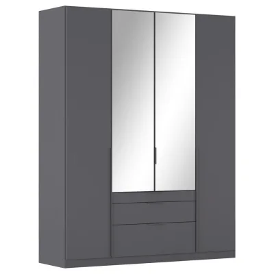 Rauch Möbel Drehtürenschrank Rauch Alabama Grau 181x229x54 cm