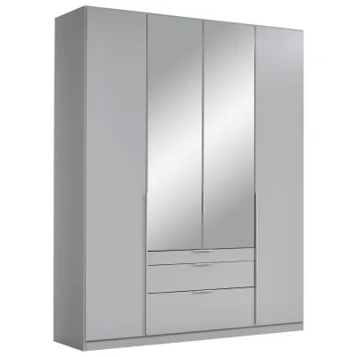 Rauch Möbel Drehtürenschrank Rauch Alabama Hellgrau, Silber 181x229x54 cm