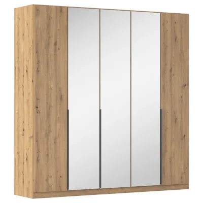 Rauch Möbel Drehtürenschrank Rauch Alabama Silber, Dunkelgrau, Eiche Artisan 226x229x54 cm