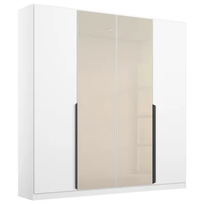 Rauch Möbel Drehtürenschrank Weiß, Champagner 181x210x54 cm