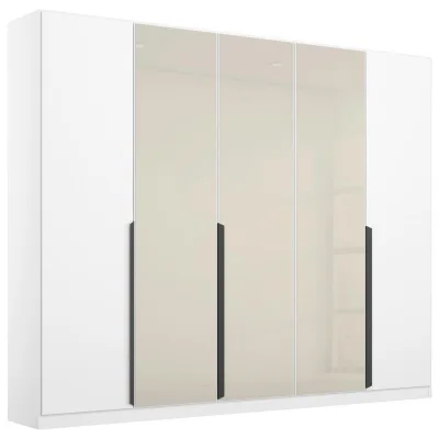 Rauch Möbel Drehtürenschrank Weiß, Champagner 225x210x54 cm