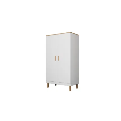 Raumhirsch Furniture Drehtürenschrank Weiß 100x184x55 cm