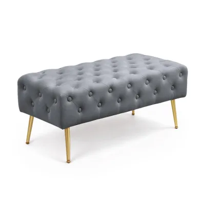 Raumhirsch Furniture Polsterbank Grau 100x41x42 cm