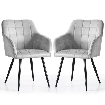 Raumhirsch Furniture Polsterstuhl Hellgrau, Schwarz 54x82x51 cm