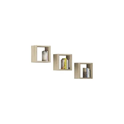 Raumhirsch Furniture Wandregal Sonoma Eiche 25x25x15 cm