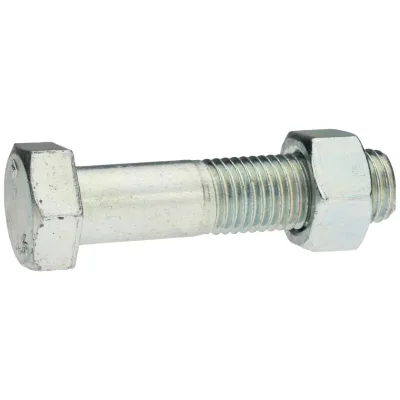 Reidl DIN 601 Sechskantschraube mit Mutter M 24 x 75 4.6 verzinkt farblos
