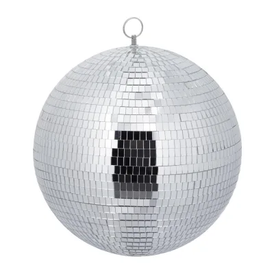 Relaxdays Discokugel Silber 30x34x30 cm