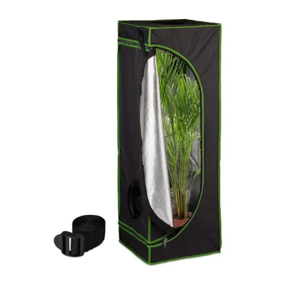 Relaxdays Growzelt Schwarz 40x120x40 cm