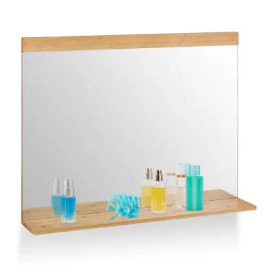 Relaxdays Wandspiegel Hellbraun 90x68.5x16.5 cm