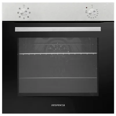 Respekta Einbaubackofen Jannis Schwarz, Edelstahl 59.4x59.5x52.1 cm