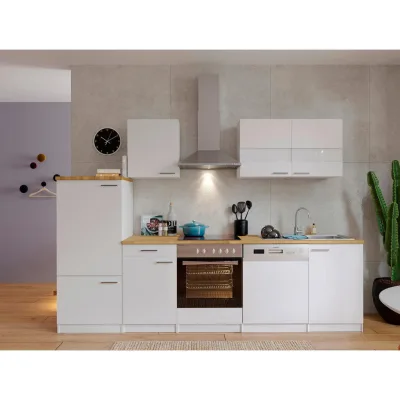 Respekta Küchenleerblock Malia Weiß 280 cm