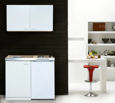 Respekta Miniküche MK100WOSCSV 100 cm Weiß
