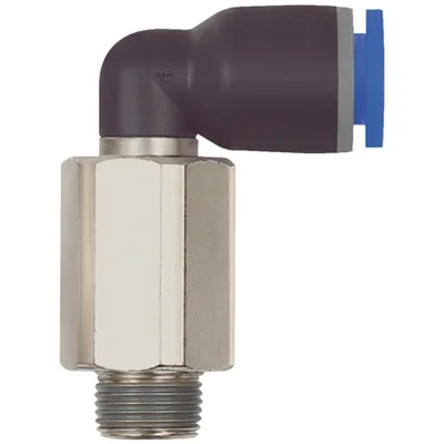 Riegler L-Steckverschraubung »Blaue Serie« lang, drehbar, R 1/8 a., Ø 8mm