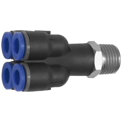 Riegler Mehrfachverteiler »Blaue Serie«, 4-fach, drehbar, R 1/4 a. Ø 4mm