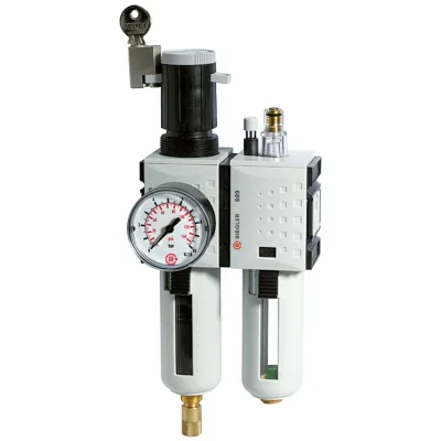 Riegler Wartungseinheit 2-tlg. »FUTURA«, PC, BG 2, G 1/2, 0,5-16 bar, VA