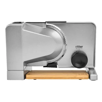 RITTER serano 8 Allesschneider (130 Watt, Vollmetallausführung, 17 cm Wellenschliffmesser)