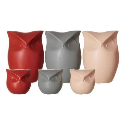 Ritzenhoff & Breker Dekofiguren Eule & Eulenkopf Tiere 11,5 cm 6er Set