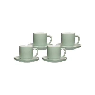 Ritzenhoff & Breker Espressotassen mit Untertassen Jasper 100 ml 4er Set