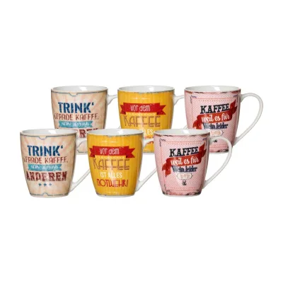 Ritzenhoff & Breker Henkelbecher Büro 360 ml 6er Set