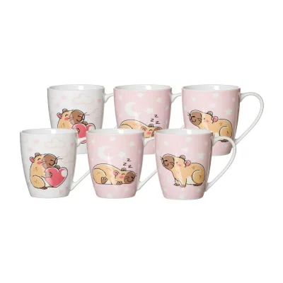 Ritzenhoff & Breker Henkelbecher Capybara 360 ml 6er Set
