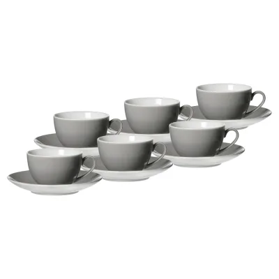 Ritzenhoff & Breker Kaffeetassen mit Untertassen Doppio 200 ml 6er Set