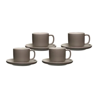 Ritzenhoff & Breker Kaffeetassen mit Untertassen Jasper 240 ml 4er Set