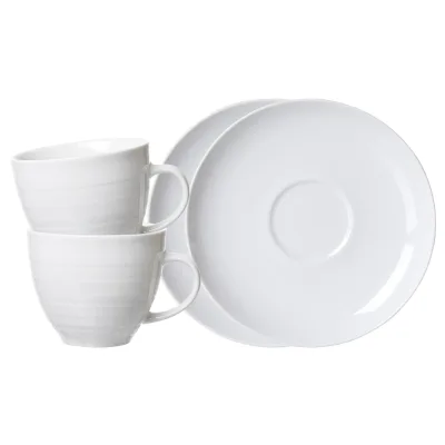 Ritzenhoff & Breker Kaffeetassen mit Untertassen Suomi 260 ml 2er Set