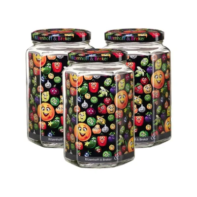Ritzenhoff & Breker Vorratsgläser Smile 1,7 l 3er Set