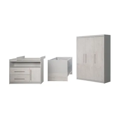 Roba Babyzimmer-Set Hellgrau 76x80x142 cm