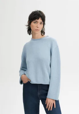 Rollsaum Strickpullover Modell: Geetha
