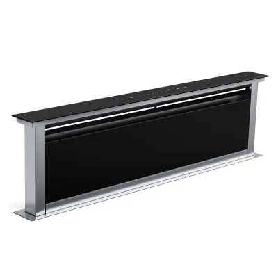 Royal Flush Eco Dunstabzugshaube   836 m³/h Luftstrom   kopffrei   EEK A   74 dB   LED Schwarz stainless_steel