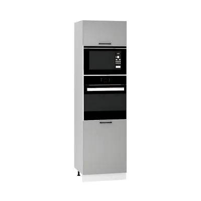 Royal24_Markt Mikrowellenumbauschrank Grau 60x213.3x56 cm