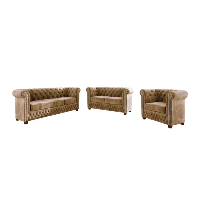 S-Style Sitzgarnitur Beige 203x72x86 cm