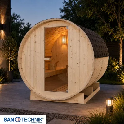 Sanotechnik Saunafass Tromsö XL Fichte 220x191.5x189 cm