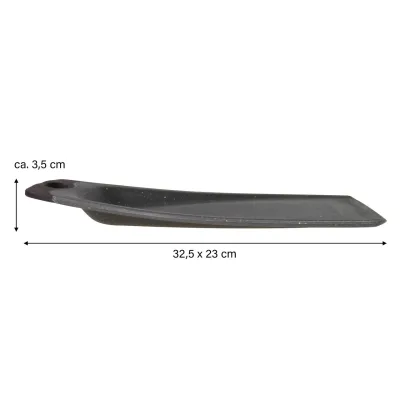 STONELINE® Schaufel-Schneidebrett-Set, 2-teilig, rutschfest, schonend für Messer, bruchsicher, robust, leicht