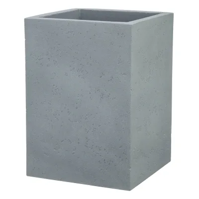Scheurich Pflanzgefäß 'C-Cube High', Stony Grey, ca. 38 x 38 x H 54 cm