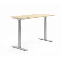 Schreibtisch FLEX MODUL 2.000 x 605-1.255 x 800 mm (B x H x T) alusilber