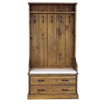 Seart Garderobenschrank Dunkelbraun 100x190x40 cm