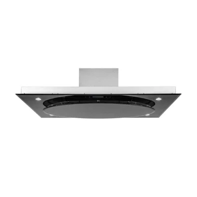 Secret Service Deckenhaube Dunstabzugshaube 380W Touch Glas LED Schwarz