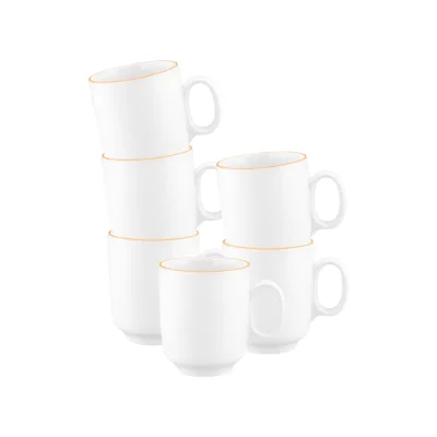 Seltmann Weiden Becher mit Henkel Sento Home Pure Lines 400 ml 6er Set