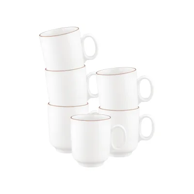 Seltmann Weiden Becher mit Henkel Sento Home Pure Lines 400 ml 6er Set