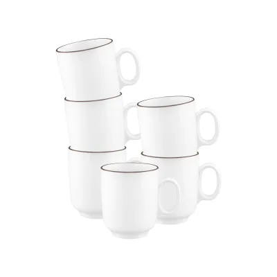 Seltmann Weiden Becher mit Henkel Sento Home Pure Lines 400 ml 6er Set