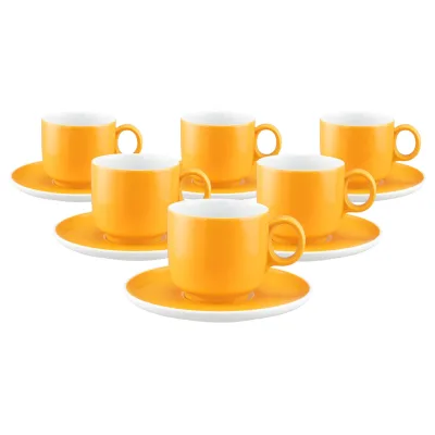 Seltmann Weiden Cappuccinotassen mit Untertassen Sento Home Pure Colors 300 ml 6er Set