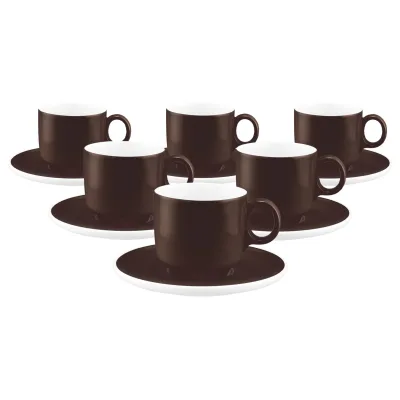 Seltmann Weiden Cappuccinotassen mit Untertassen Sento Home Pure Colors 300 ml 6er Set