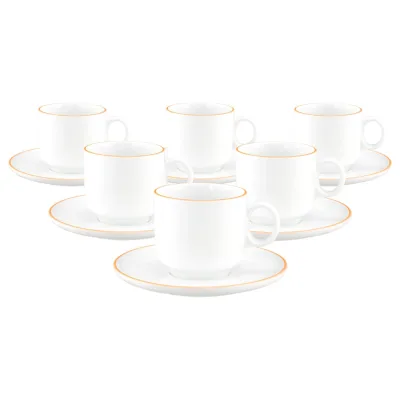 Seltmann Weiden Cappuccinotassen mit Untertassen Sento Home Pure Lines 300 ml 6er Set
