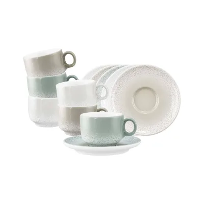 Seltmann Weiden Espressotassen mit Untertassen Sento Home 80 ml 6er Set