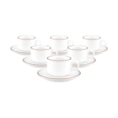 Seltmann Weiden Espressotassen mit Untertassen Sento Home Pure Lines 80 ml 6er Set