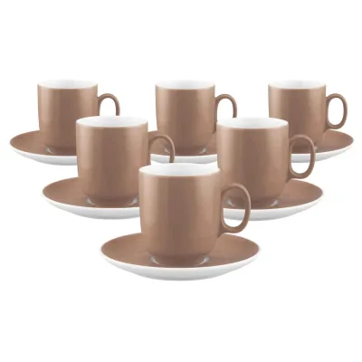 Seltmann Weiden Kaffeebecher mit Untertassen Sento Home Pure Colors 400 ml 6er Set