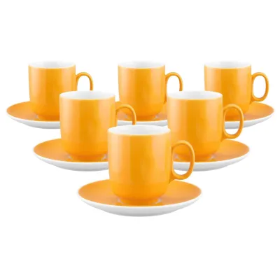 Seltmann Weiden Kaffeebecher mit Untertassen Sento Home Pure Colors 400 ml 6er Set