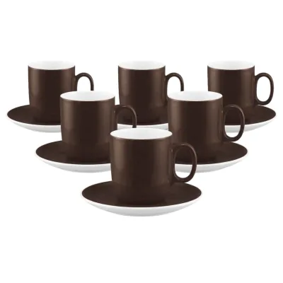 Seltmann Weiden Kaffeebecher mit Untertassen Sento Home Pure Colors 400 ml 6er Set